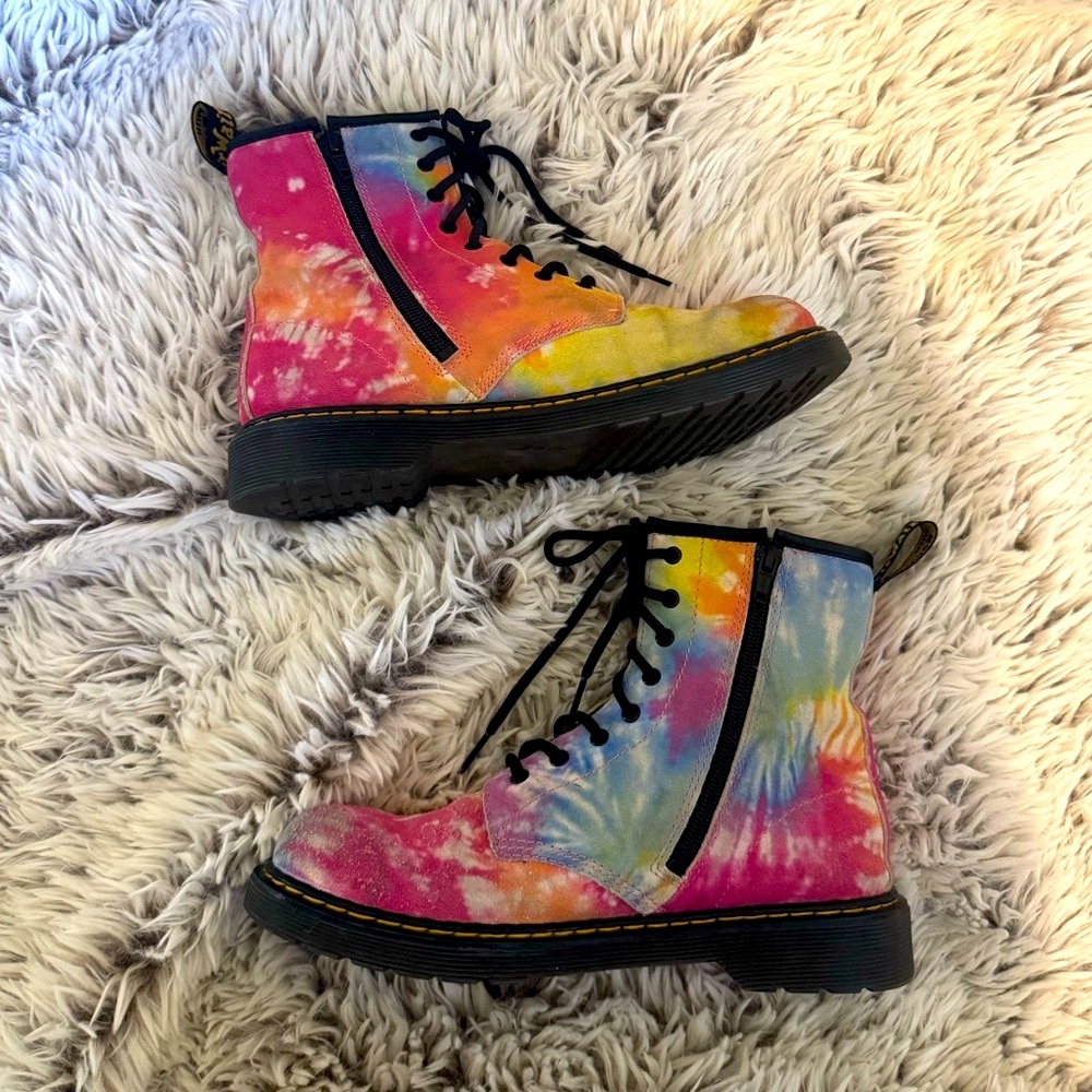 Dr. Martens Multicolor Tie-Dye Boots